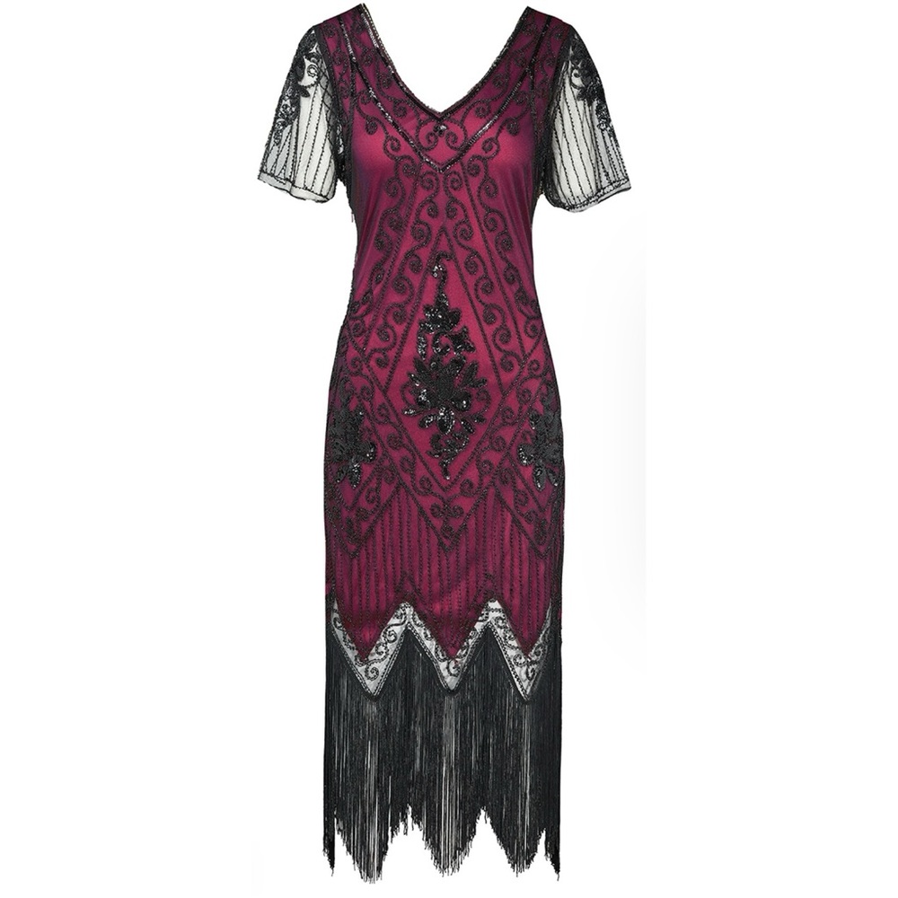 Paisley Flapper Fringe Dress